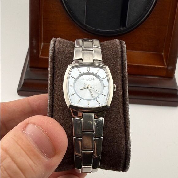 Kenneth Cole Silver-Tone Watch with Blue Dial - Picture 2 of 4